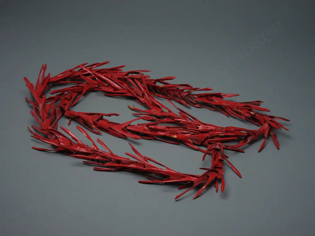 Niuean wood/red paint necklace, Image 1++